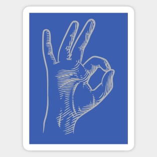 OK Scuba Diving, free diving hand symbol Magnet
